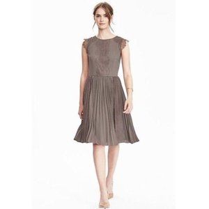 Banana Republic Taupe Cap Sleeve Lace Dress Size 4